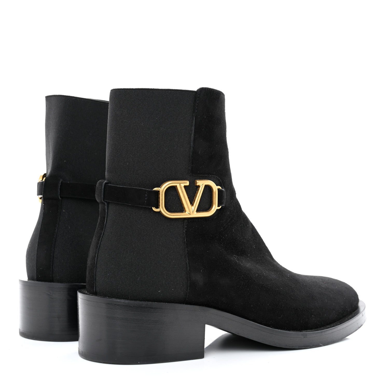 Valentino Garavani Suede VLogo 30mm Ankle Boots 37 Black 4 of 11