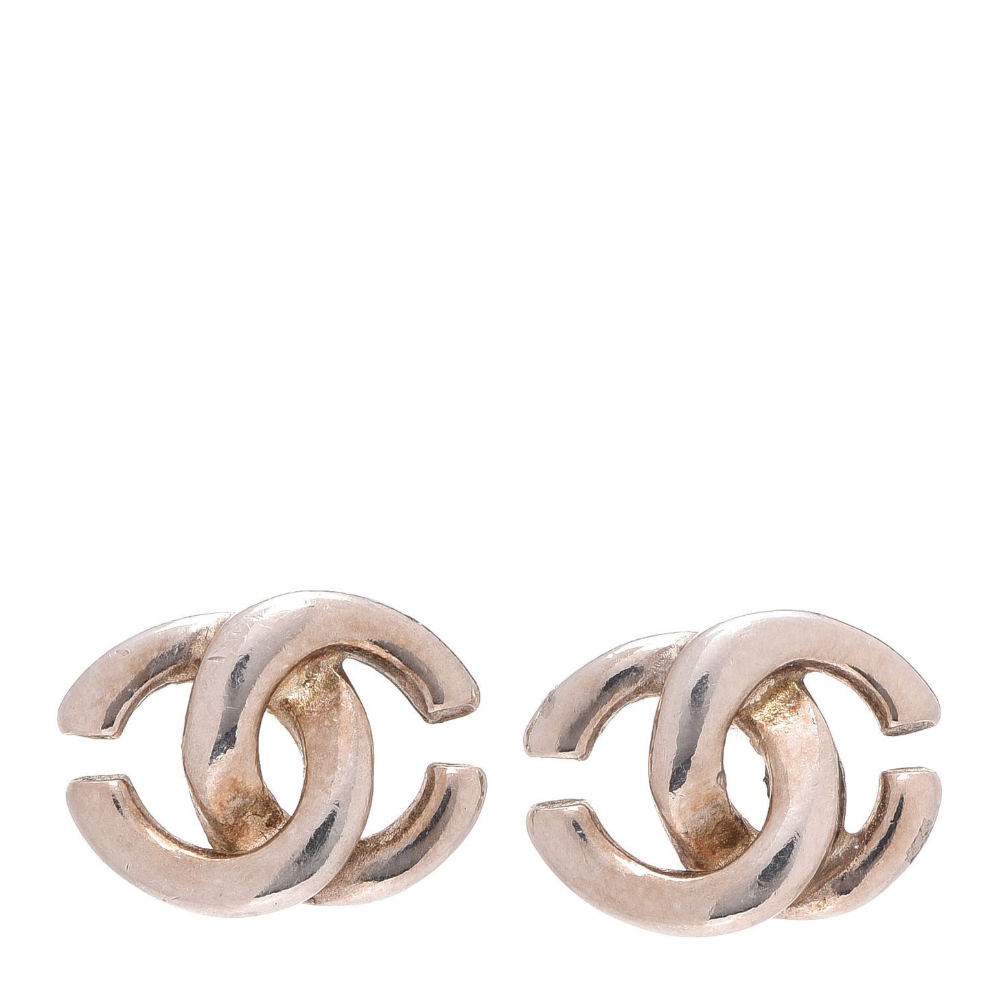 Metal CC Earrings Silver