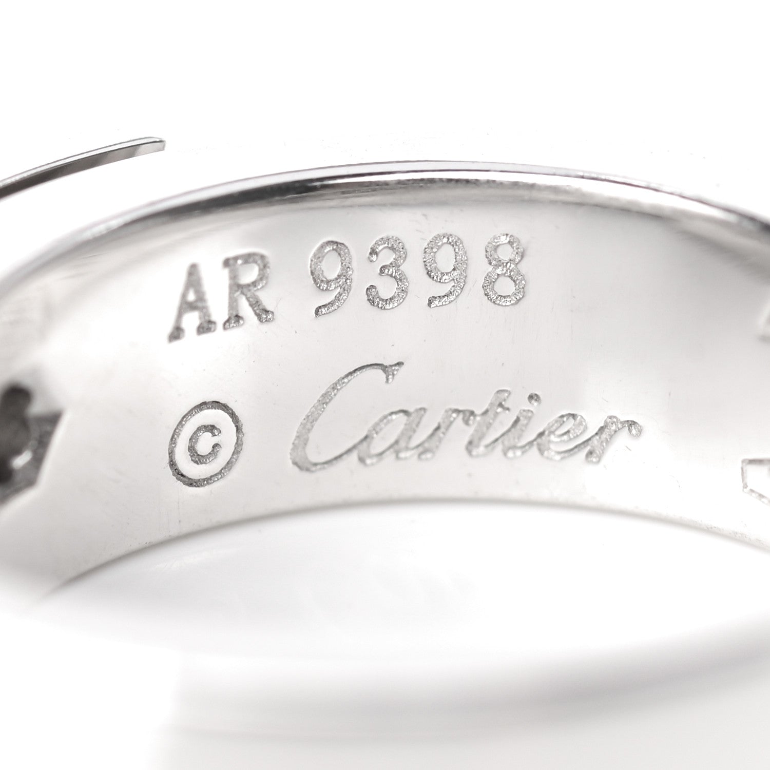 Cartier 18K White Gold Diamond Anniversary Band Ring 49 4.75 4 of 6