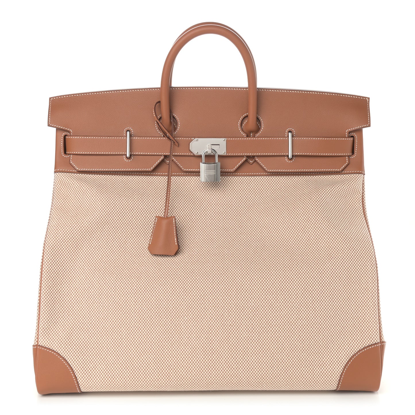 Togo Todoo Feutre HAC Birkin 50 Gris Clair Bleu Nuit Ficelle Gold