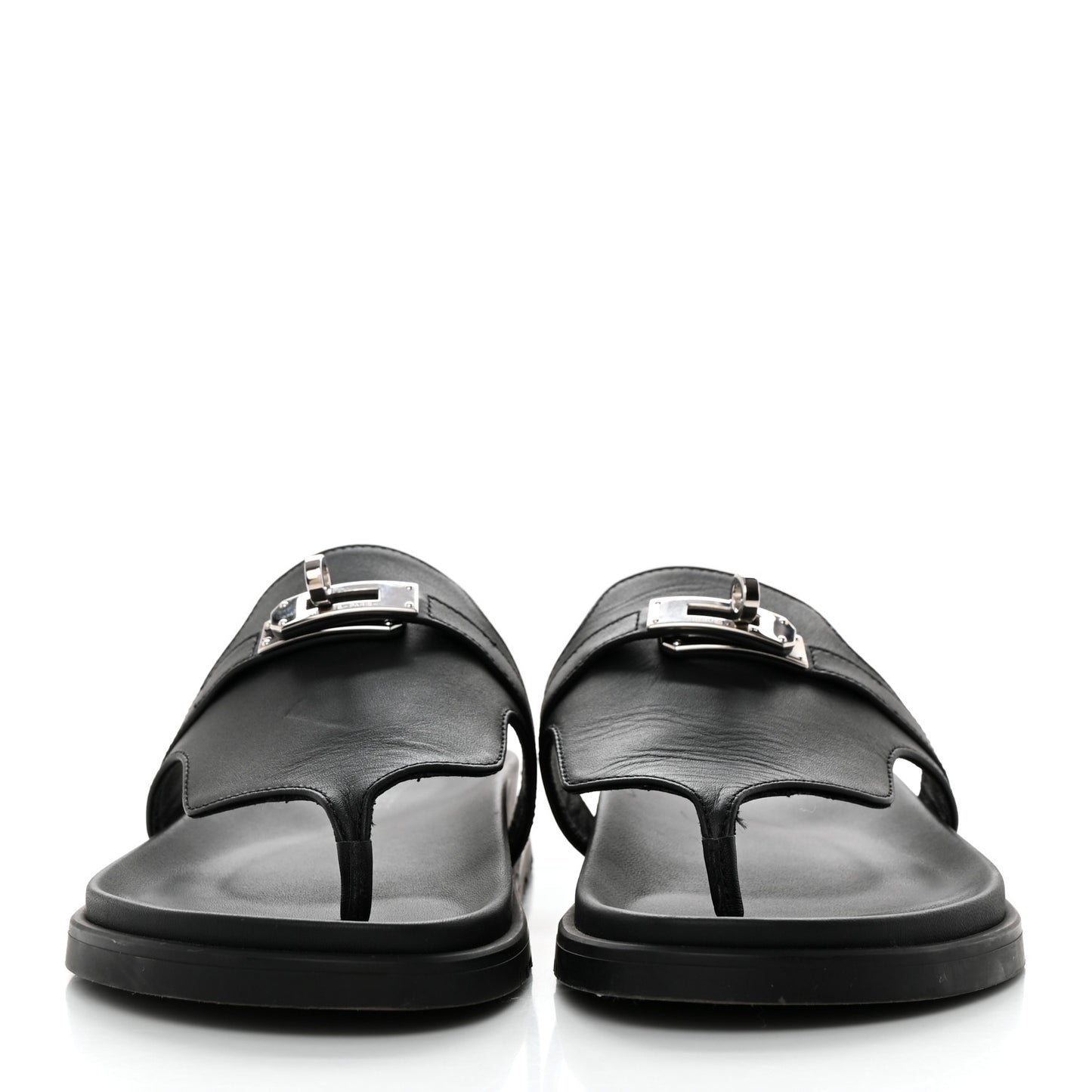 Calfskin Womens Empire Sandals 37 Black