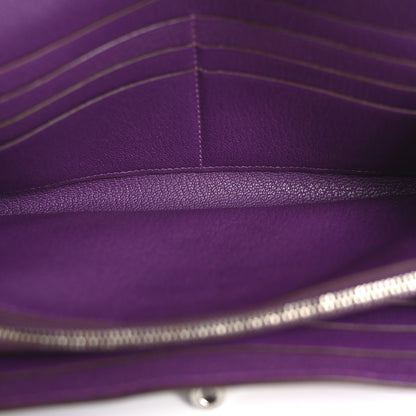 Hermes Chevre Mysore Kelly Longue Wallet Violet 5 of 9