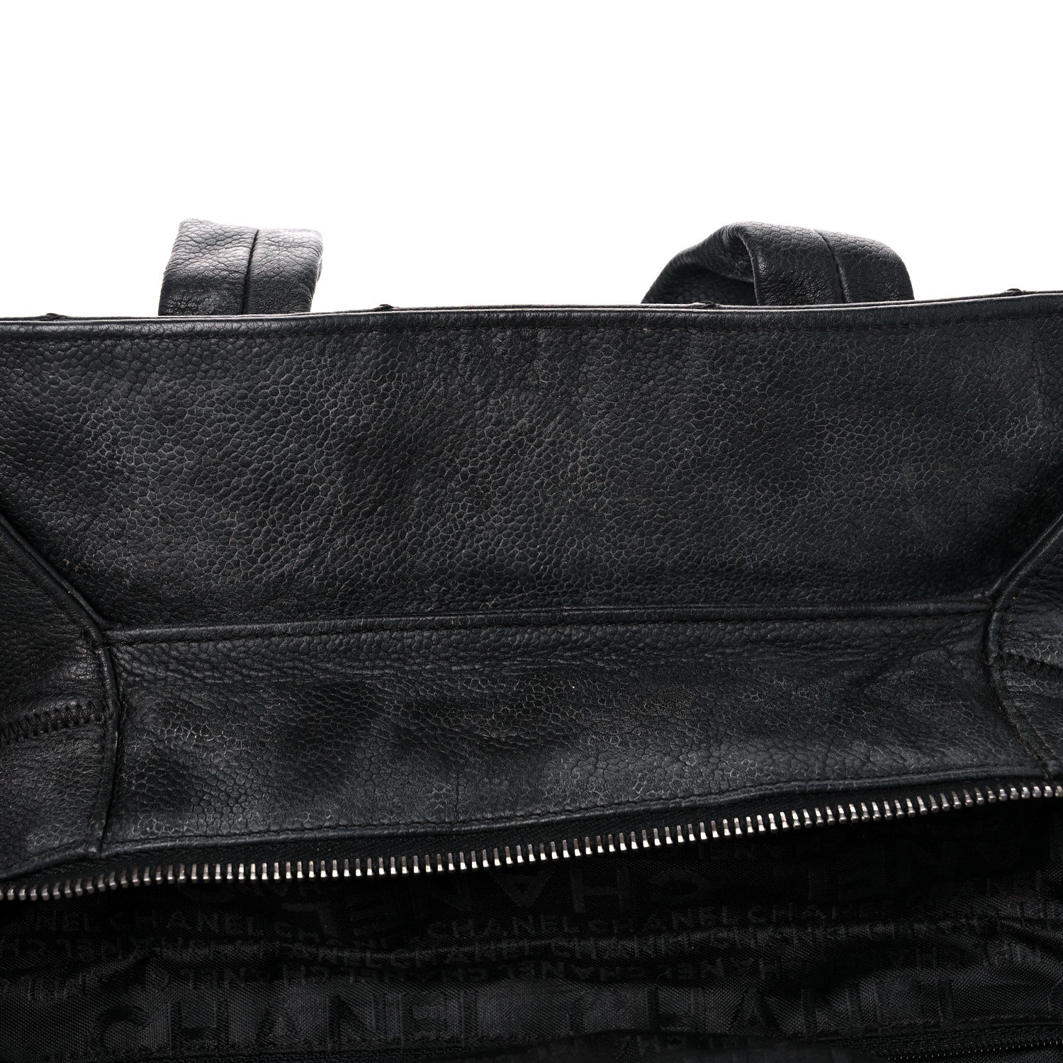 Chanel Caviar Square Stitched Tote Black 12 of 23