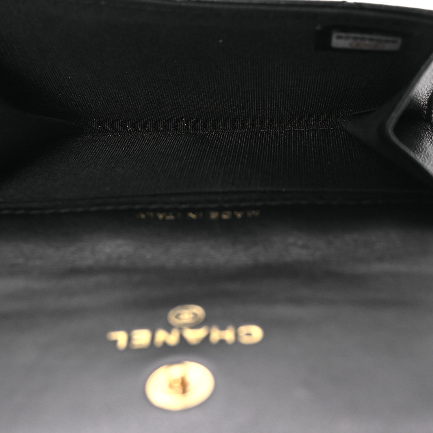 Chanel Lambskin Quilted Card Holder with Chain Black 5 of 11