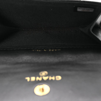 Chanel Lambskin Quilted Card Holder with Chain Black 5 of 11