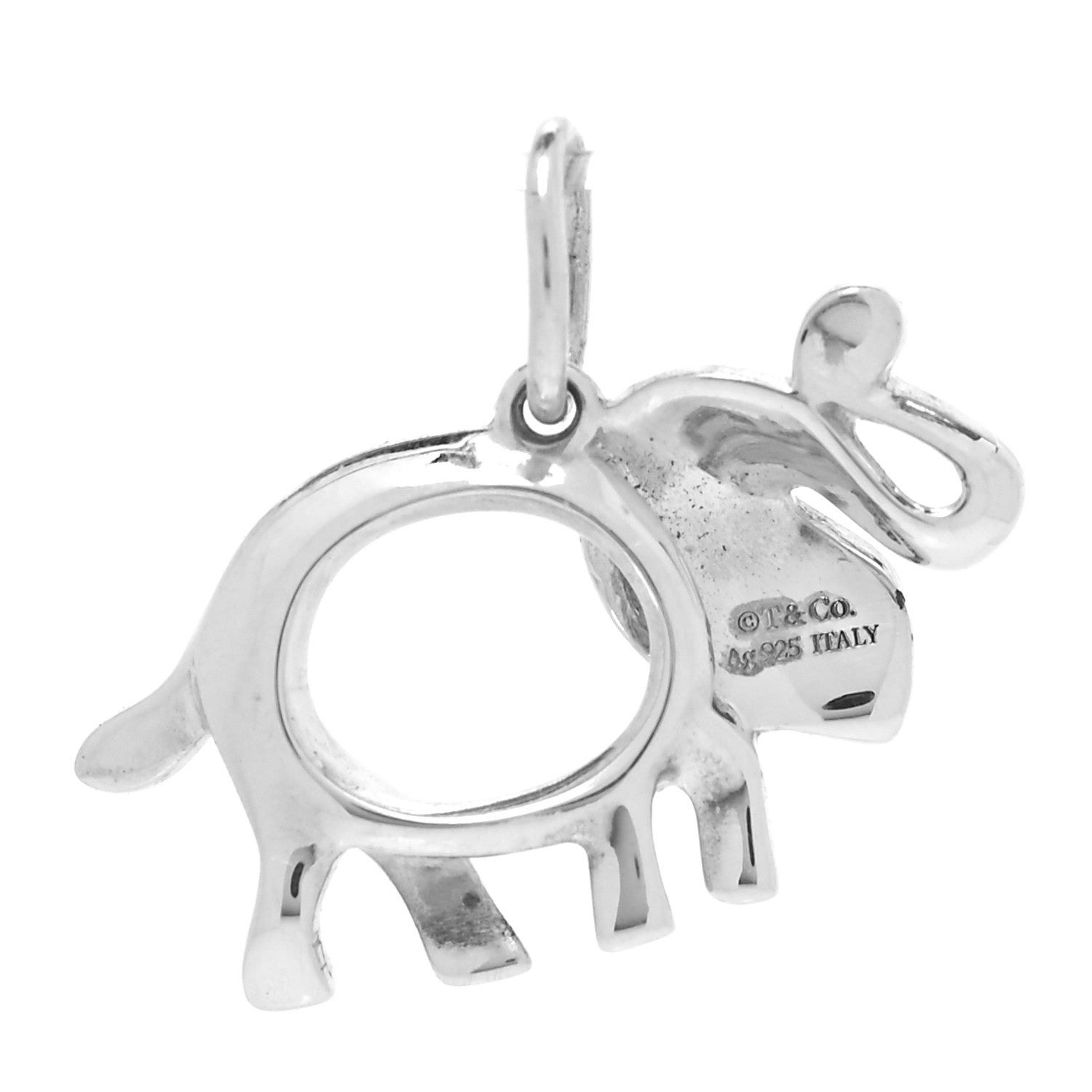 Tiffany Sterling Silver Tsavorite Save the Wild Elephant Charm 3 of 5