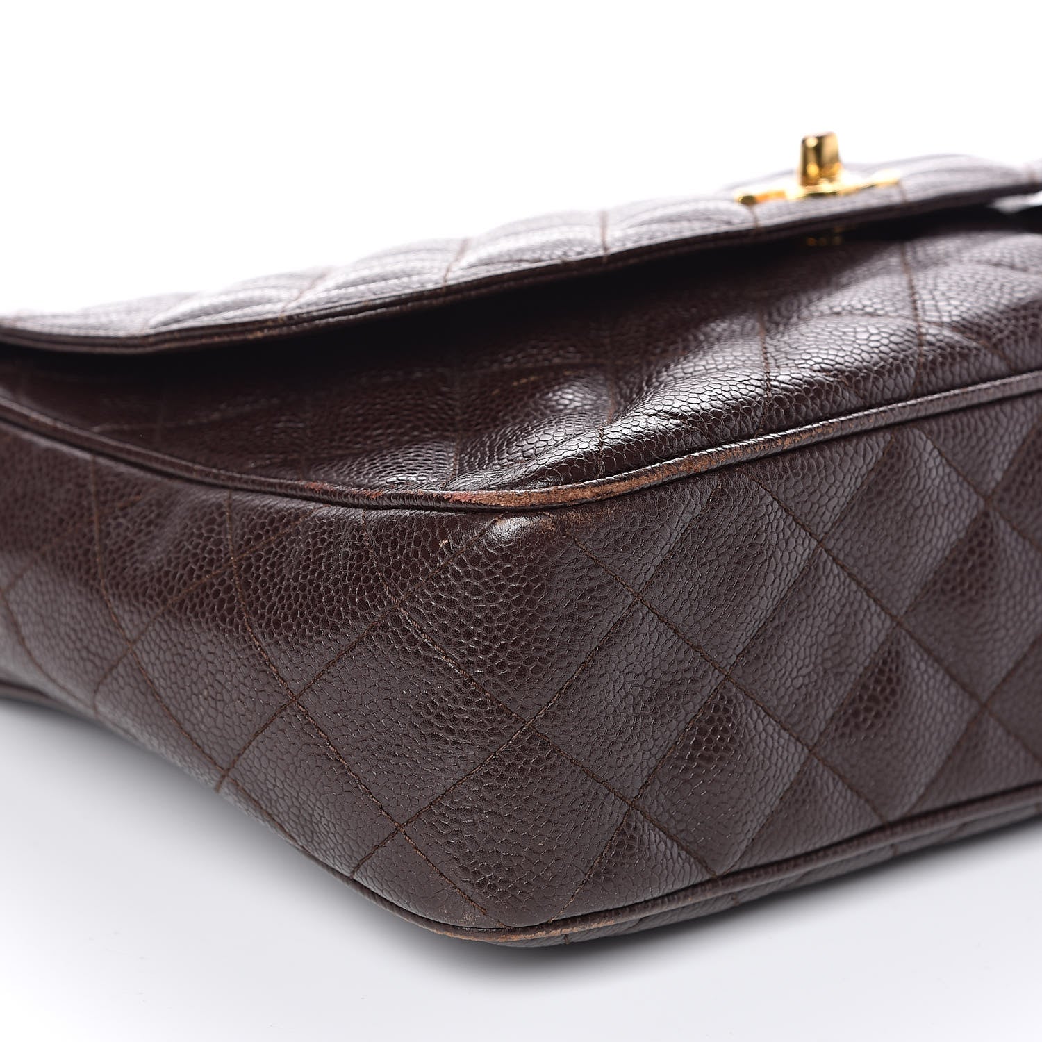 Chanel Caviar Quilted Flap Camera Case Brown 8 of 15