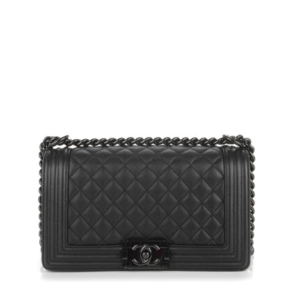 Chanel Caviar Quilted Medium Boy Flap So Black 1 of 7
