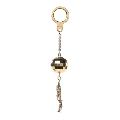Louis Vuitton Mirror Ball Disco Key Holder Chain Ring Gold 1 of 2