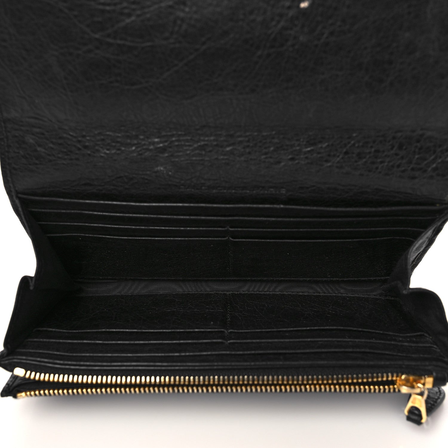 Balenciaga Agneau Giant 12 Gold Hardware Money Wallet Black 5 of 9