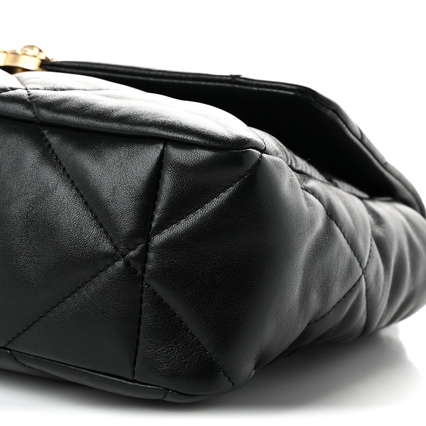Lambskin Quilted Large Chanel 19 Flap Black