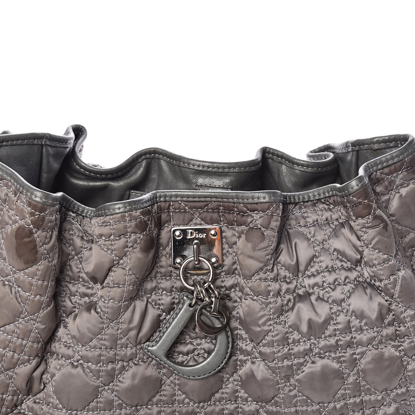 Nylon Cannage Tote Gray