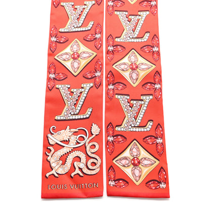 Louis Vuitton Silk Monogram Precious Dragon Bandeau Rouge 2 of 3