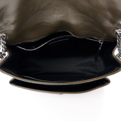 Saint Laurent Crinkled Calfskin Matelasse Monogram Medium Niki Chain Satchel Light Musk 5 of 10
