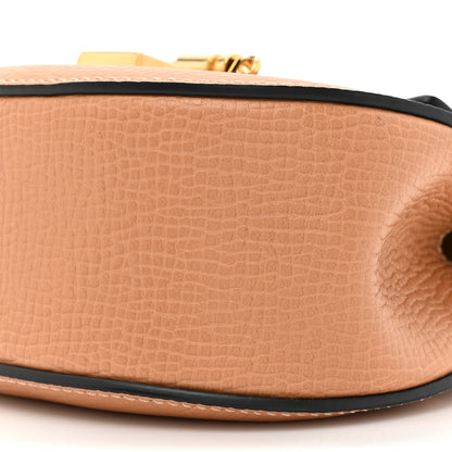 Chloe Grained Calfskin Lambskin Mini Bi-Color Drew Shoulder Bag Wet Sand Sunflower 9 of 11