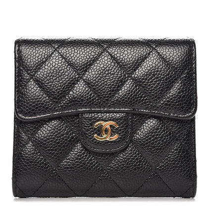 Chanel Caviar Quilted Compact Flap Wallet Black 1 of 9