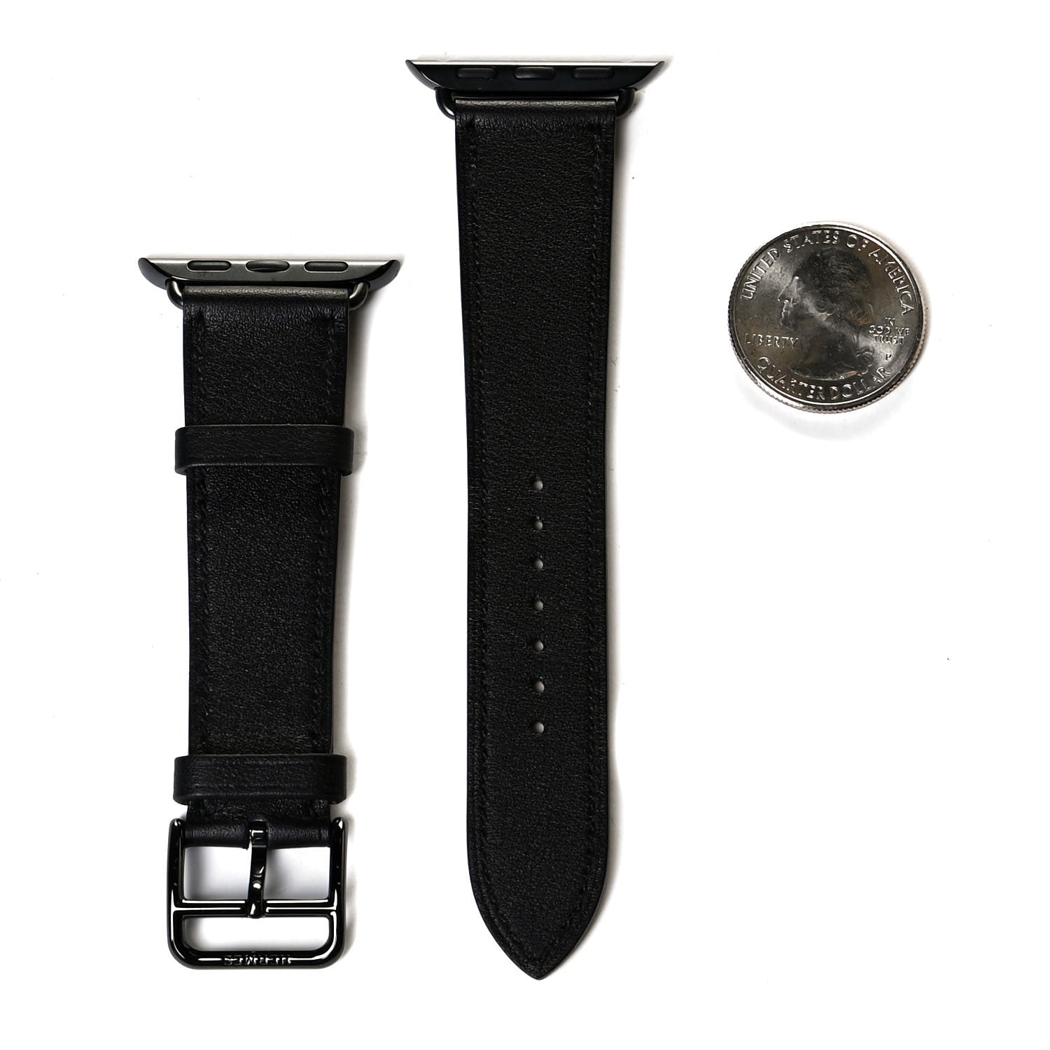 Hermes Swift 40mm Single Tour Apple Watch Strap Black 2 of 4