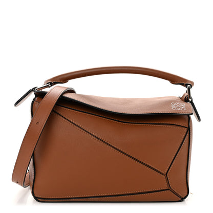 Loewe Calfskin Small Puzzle Bag Tan 1 of 9