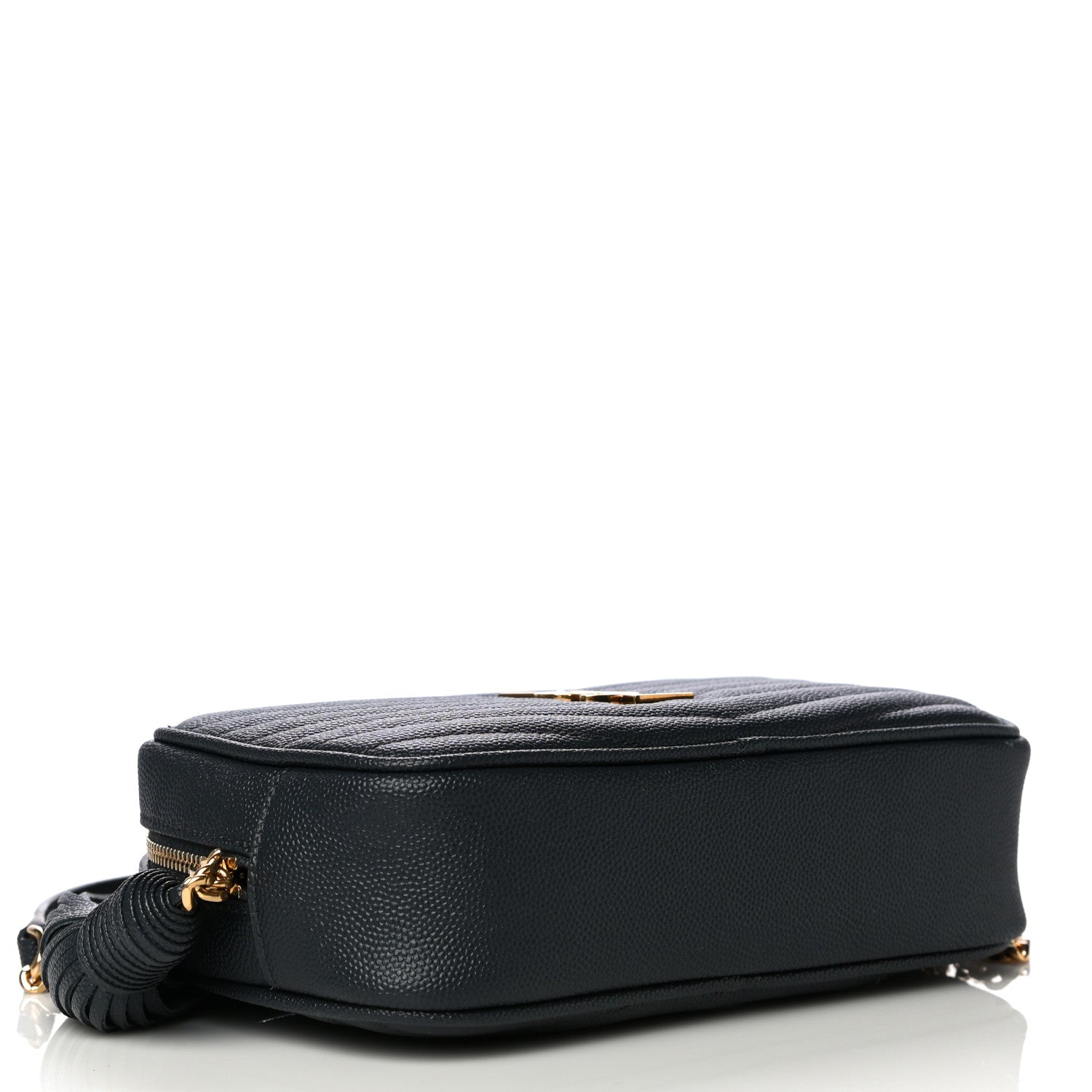Saint Laurent Grain De Poudre Matelasse Monogram Mini Lou Camera Bag Dark Smog 3 of 9