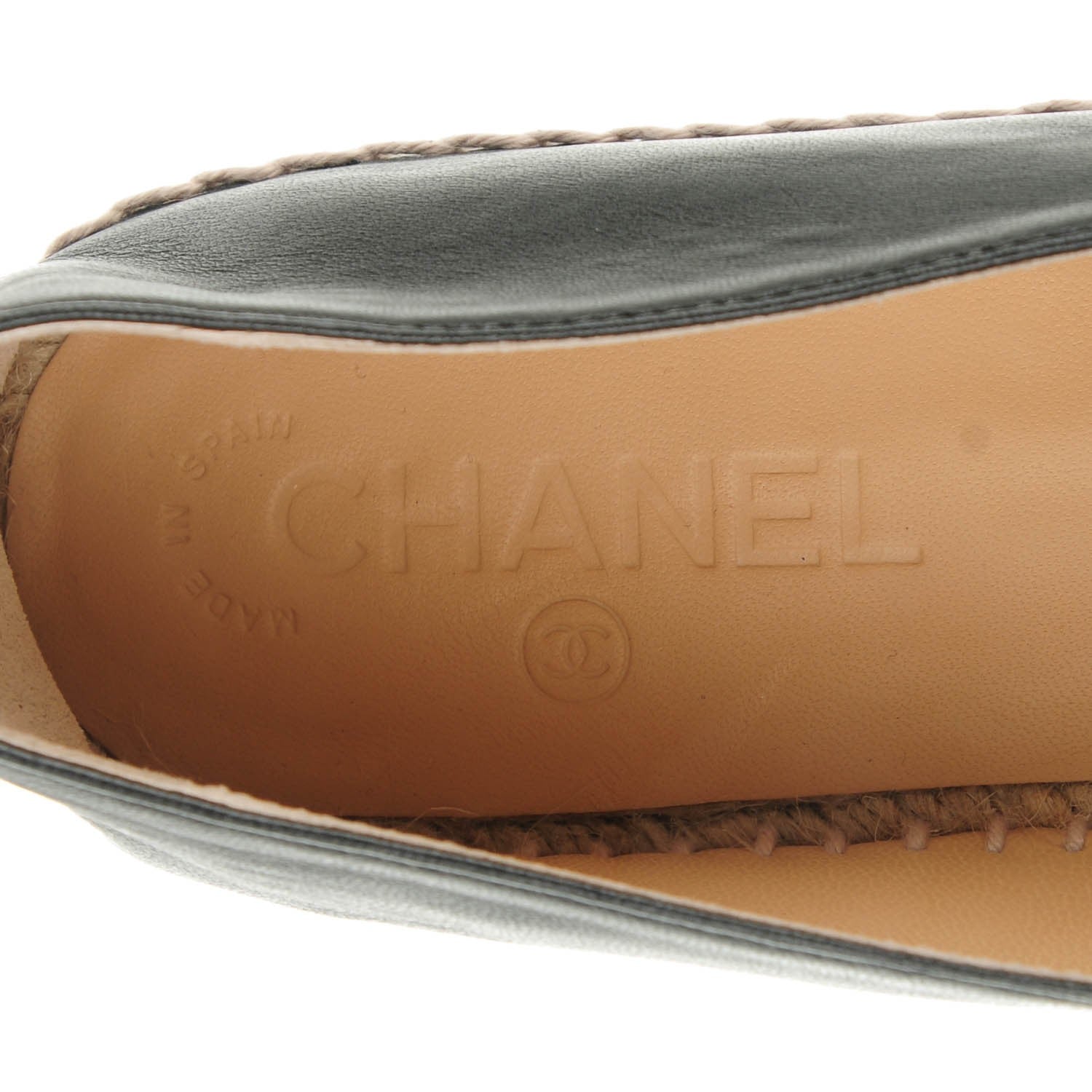 Chanel Lambskin CC Espadrilles 40 Black 8 of 9