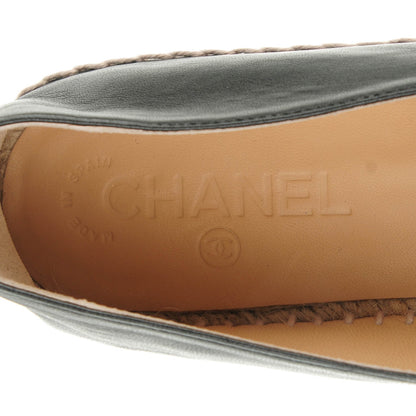 Chanel Lambskin CC Espadrilles 40 Black 8 of 9