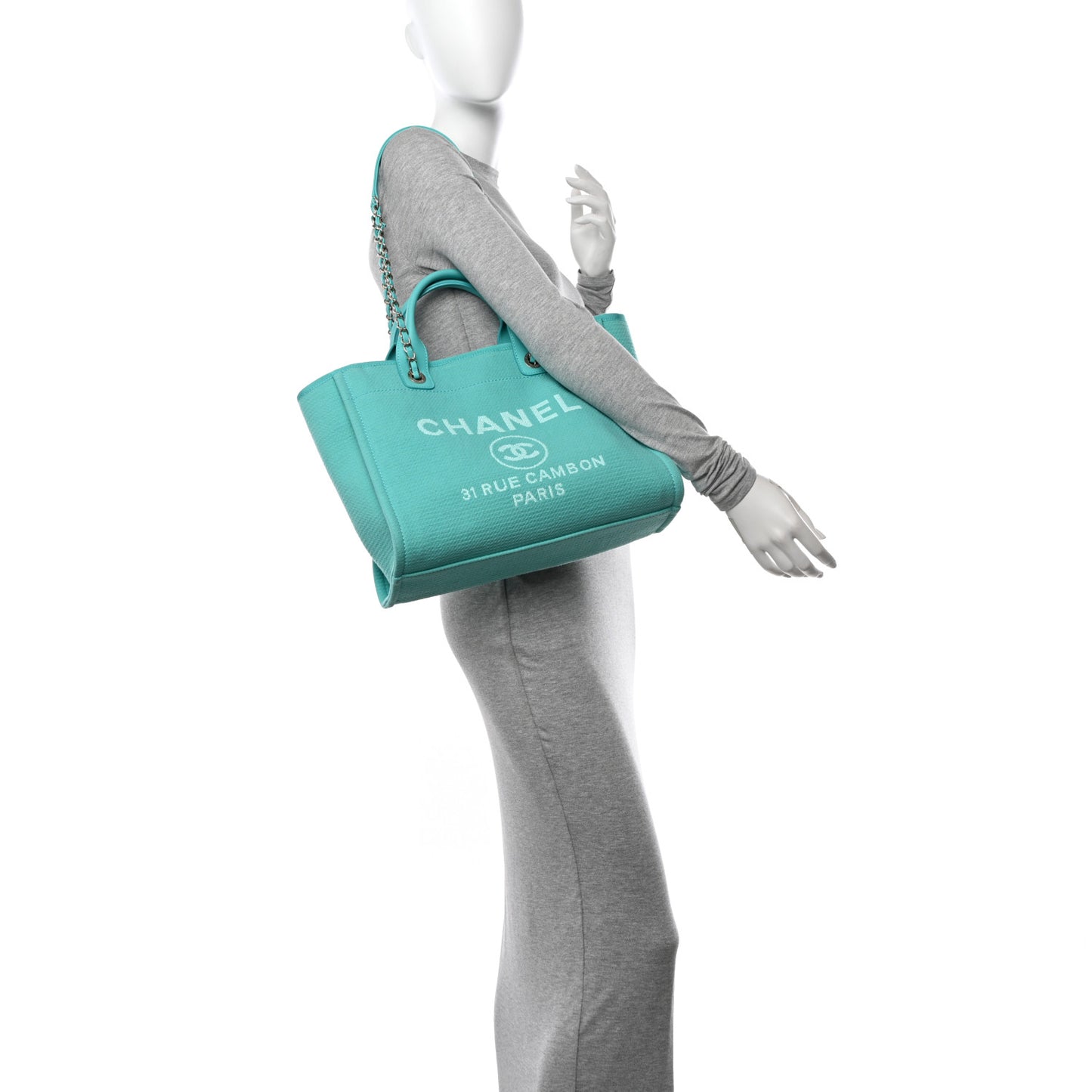 Mixed Fibers Small Deauville Tote Turquoise