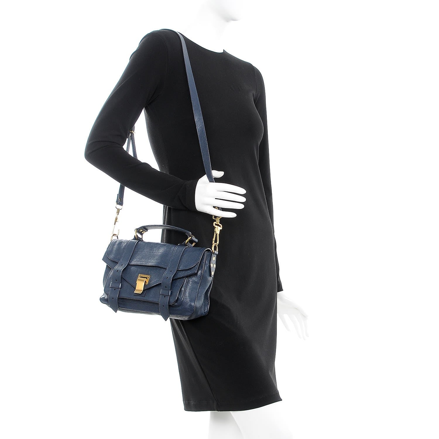 Proenza Schouler Lambskin Tiny PS1 Satchel Midnight 2 of 7