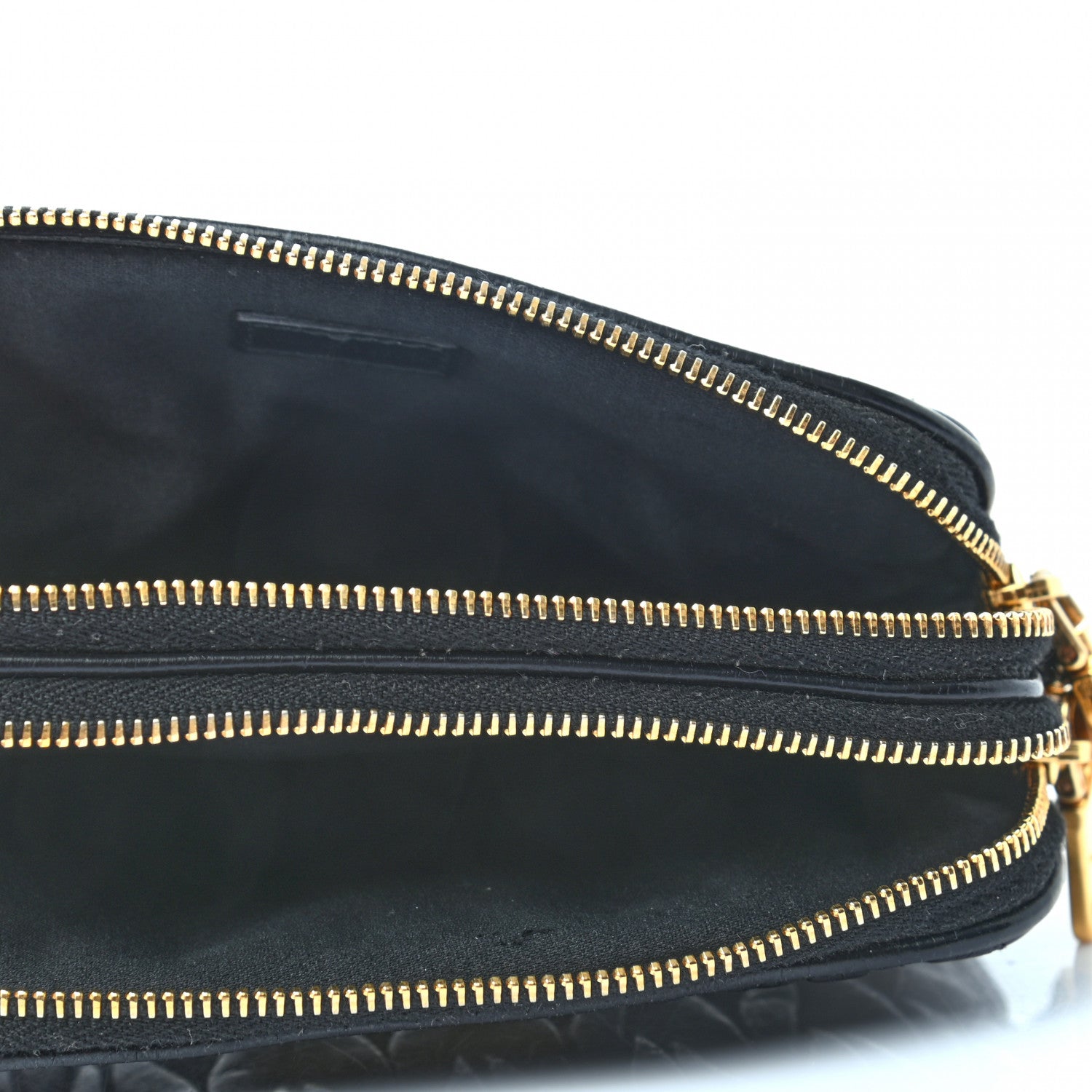 Miu Miu Nappa Matelasse Double Zip Wristlet Black 7 of 10