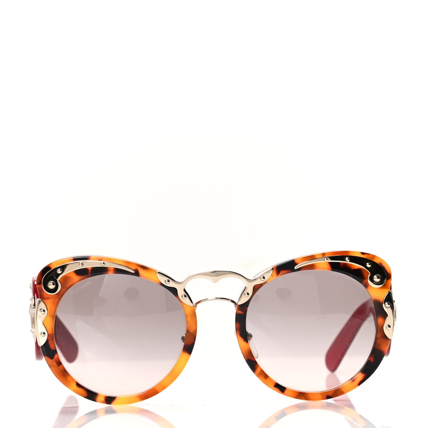 Prada Baroque Sunglasses SPR 07T Red Tortoise 2 of 8