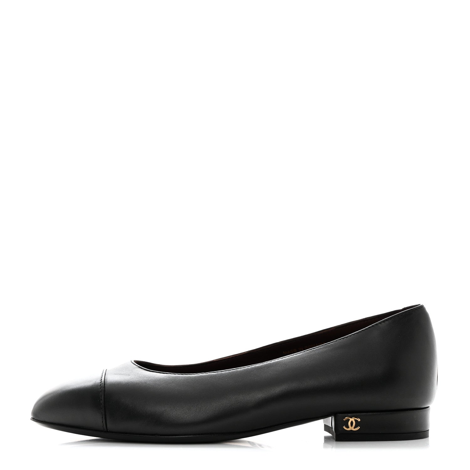 Chanel Lambskin Cap Toe Ballerina Flats 36 Black 1 of 9