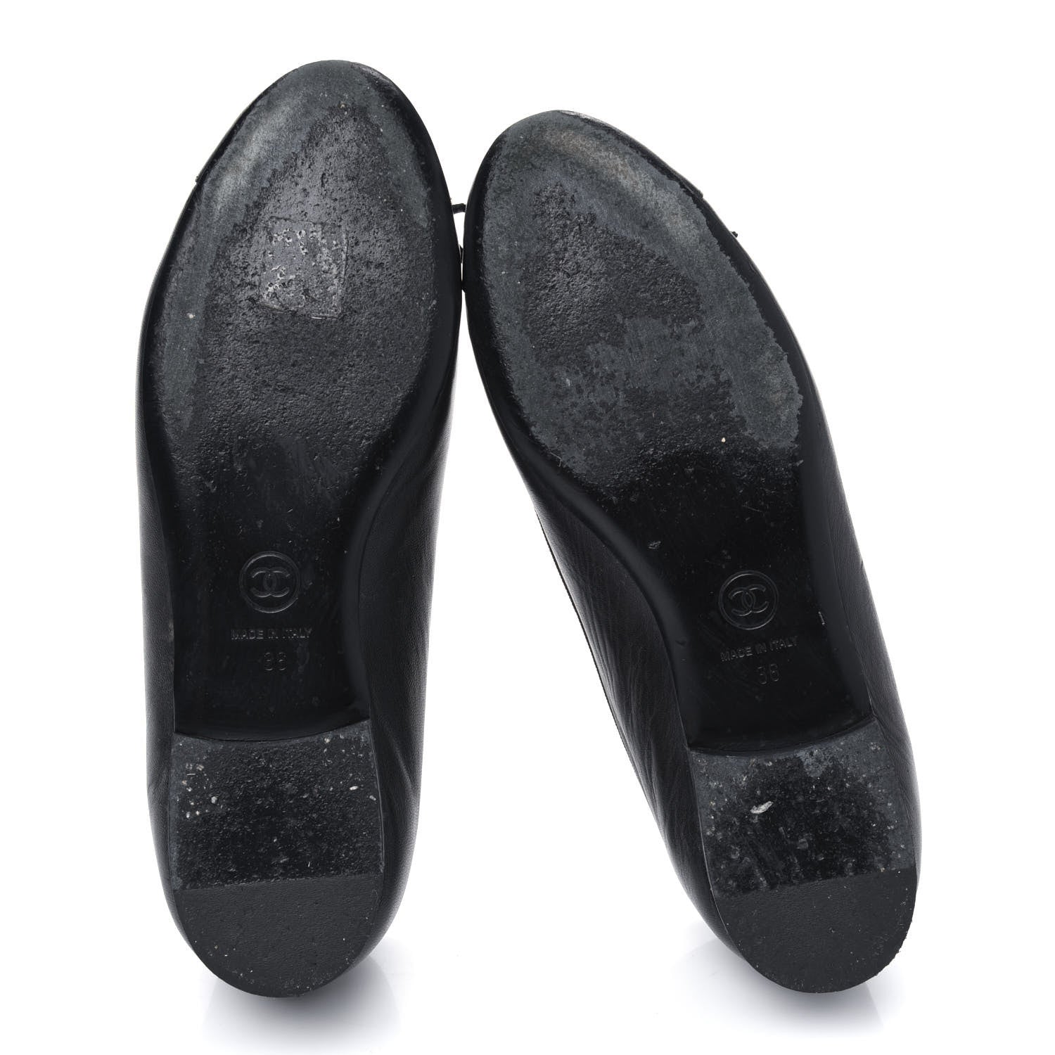 Chanel Lambskin Cap Toe CC Ballerina Flats 36 Black 5 of 10