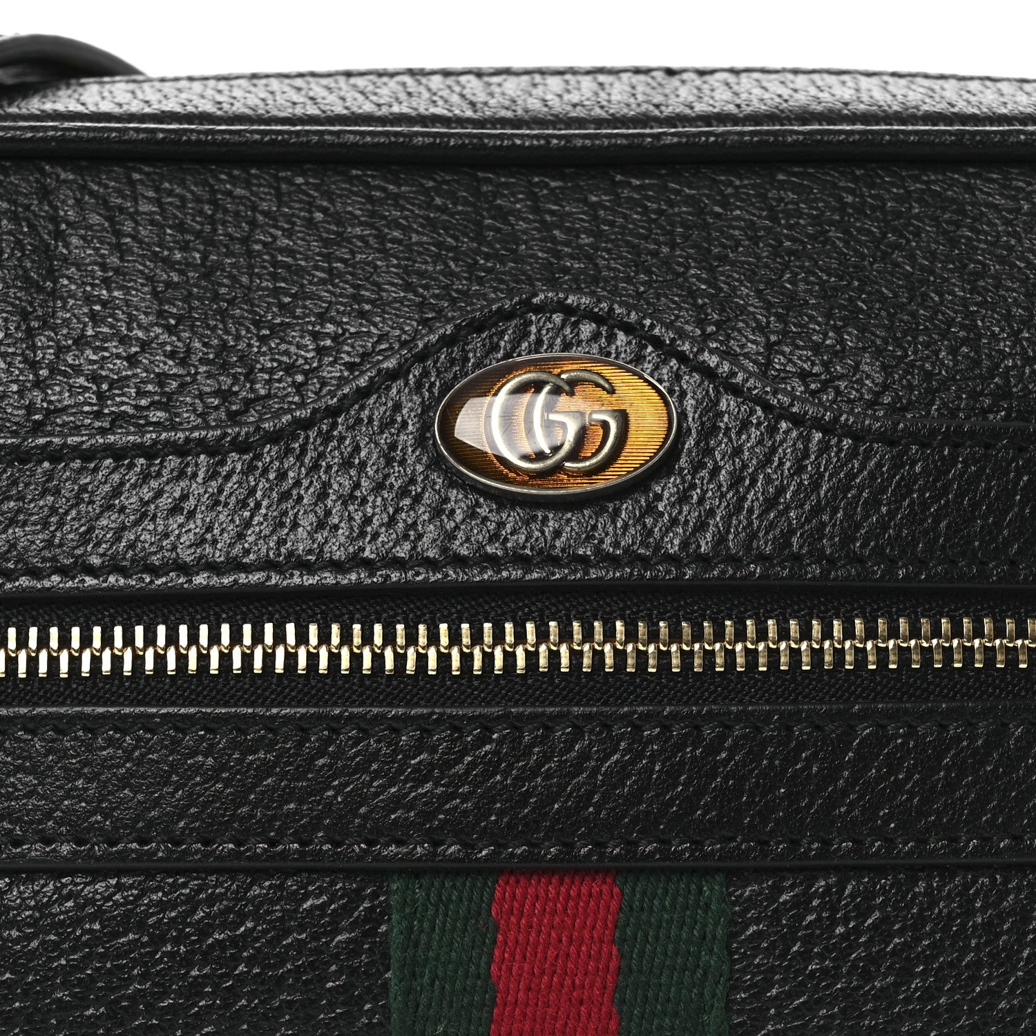 Gucci Calfskin Web Mini Ophidia Shoulder Bag Black 8 of 10
