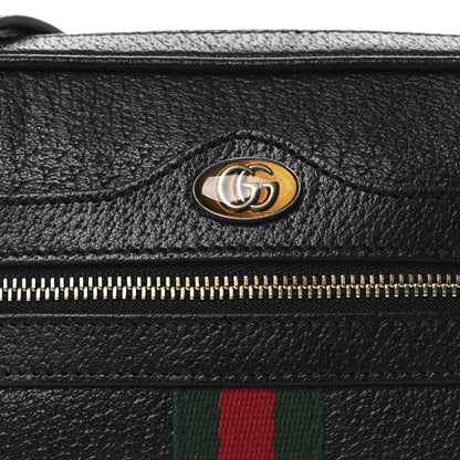 Gucci Calfskin Web Mini Ophidia Shoulder Bag Black 8 of 10