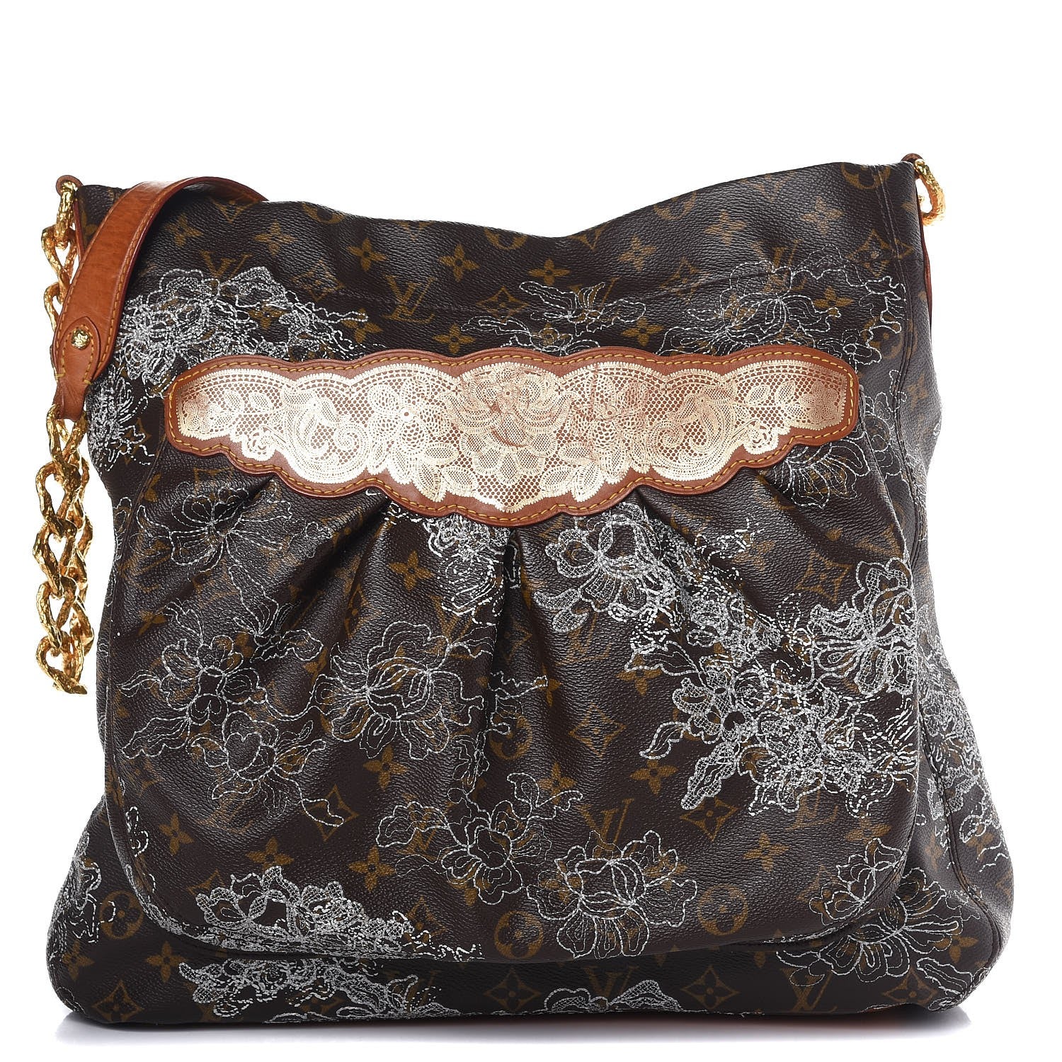 Louis Vuitton Monogram Dentelle Fersen Silver 1 of 10