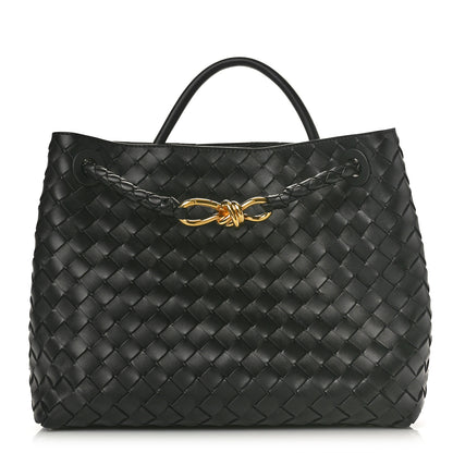 Bottega Veneta Nappa Intrecciato Medium Andiamo Shoulder Bag Black 1 of 11