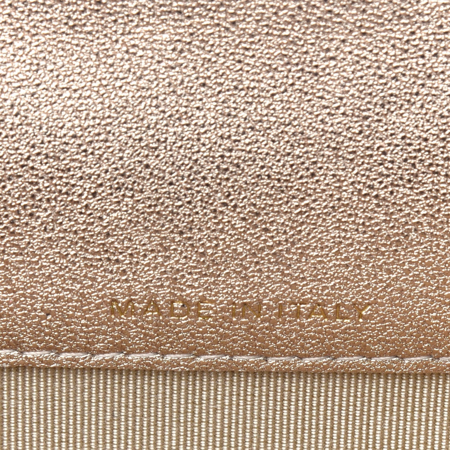 Metallic Lambskin Quilted Flap Card Holder Wallet Gold