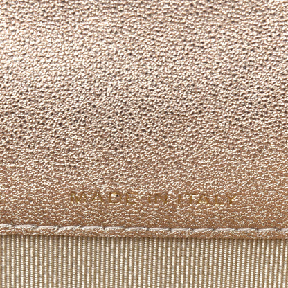 Chanel Metallic Lambskin Quilted Flap Card Holder Wallet Gold 7 of 10