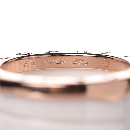 Bulgari 18K Rose Gold White Ceramic B.Zero1 Four-Band Ring 50 5.25 5 of 6
