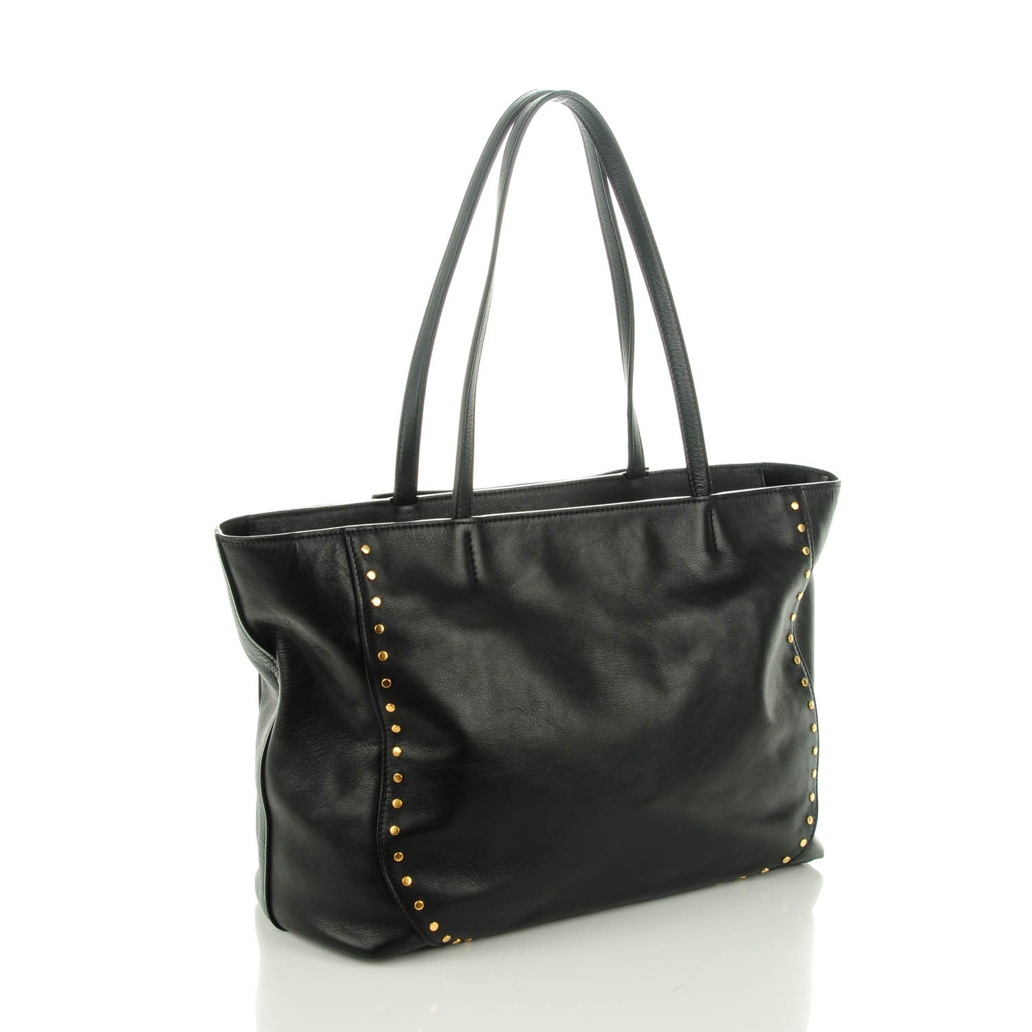 Chloe Calfskin Studded Isa Tote Black 3 of 8