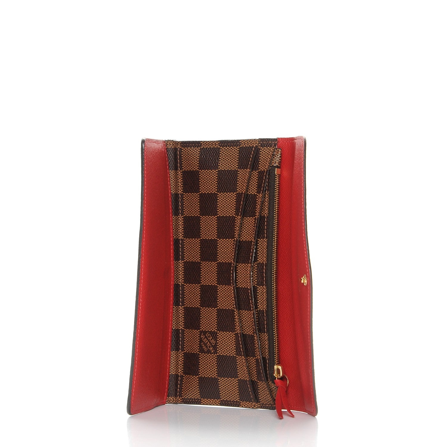 Louis Vuitton Damier Ebene Josephine Wallet Red 5 of 6
