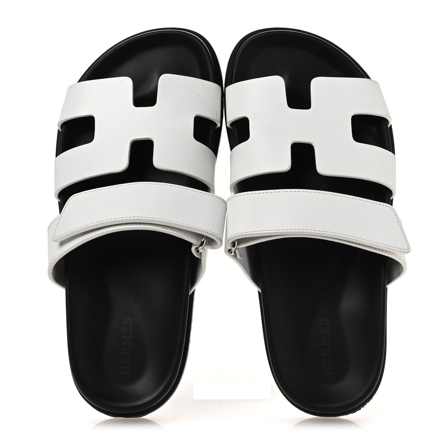 Hermes Calfskin Womens Chypre Sandals 36.5 White 2 of 13