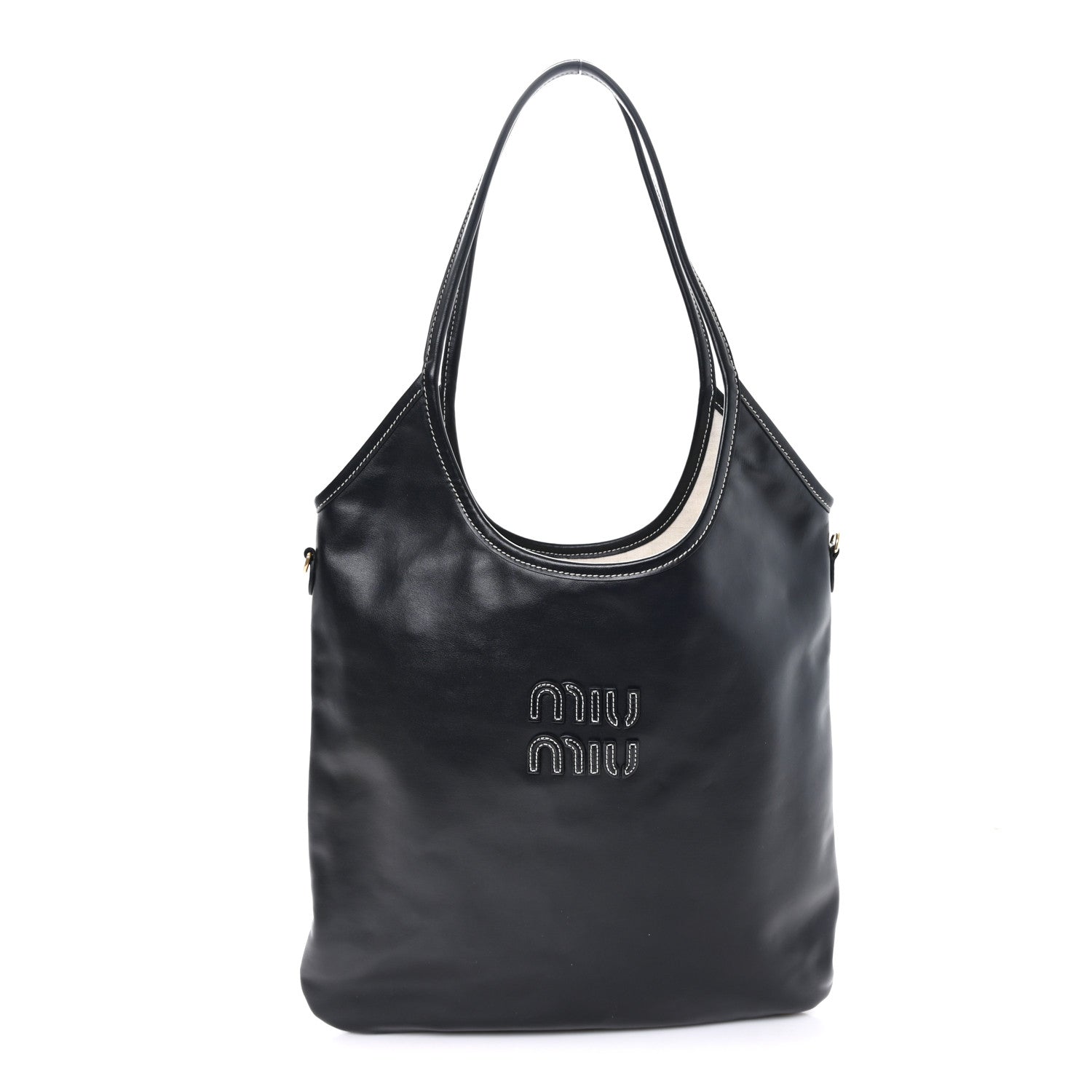 Miu Miu Nappa Ivy Bag Black 1 of 9