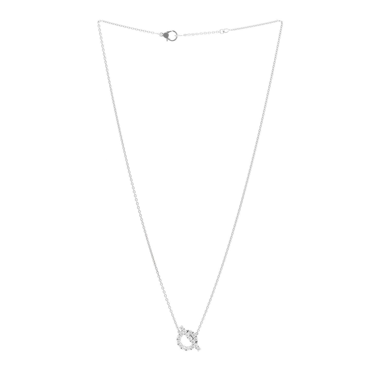 18K White Gold Diamond Finesse Pendant Necklace