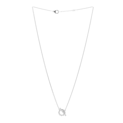 Hermes 18K White Gold Diamond Finesse Pendant Necklace 3 of 6