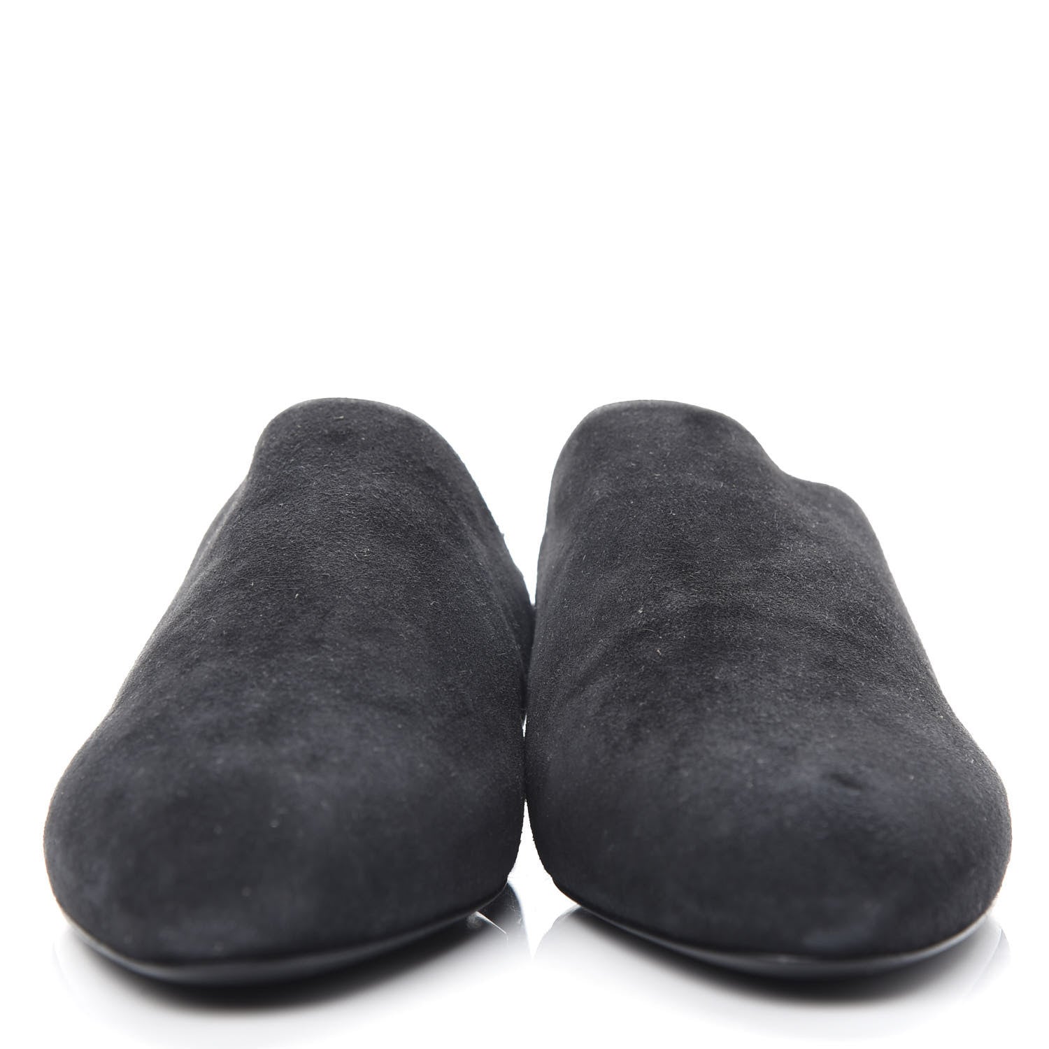 Hermes Suede Slingback Mules 35 Black 2 of 9