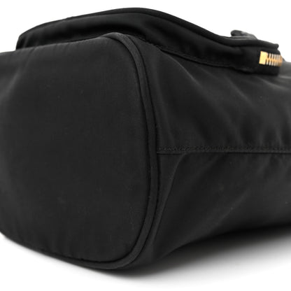Prada Saffiano Tessuto Nylon Mini Bucket Crossbody Bag Black 9 of 12