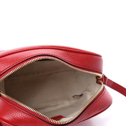 Gucci Pebbled Calfskin Small Soho Disco Bag Vibrant Red 5 of 10