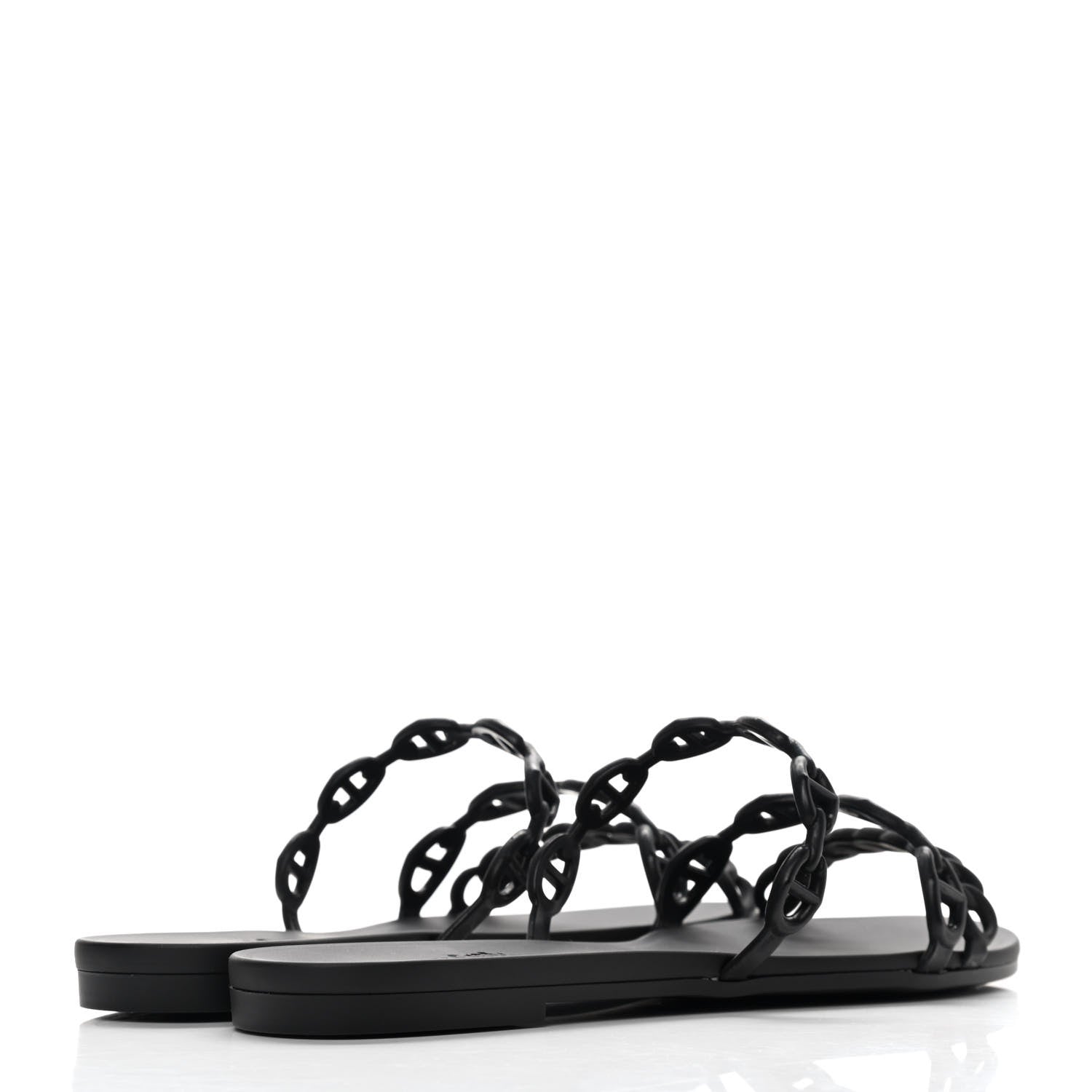 Hermes TPU Rivage Sandals 36 Black 7 of 9