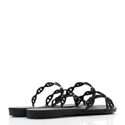 Hermes TPU Rivage Sandals 36 Black 7 of 9