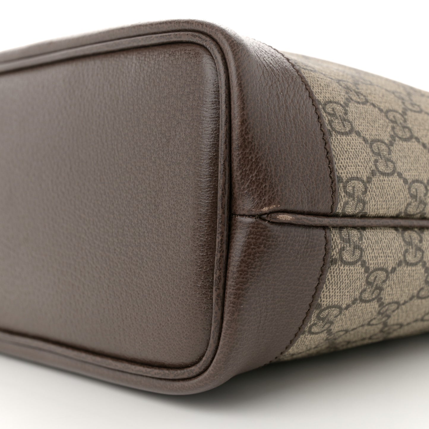 GG Supreme Monogram Textured Calfskin Small Ophidia Shoulder Tote Bag Beige Ebony New Acero